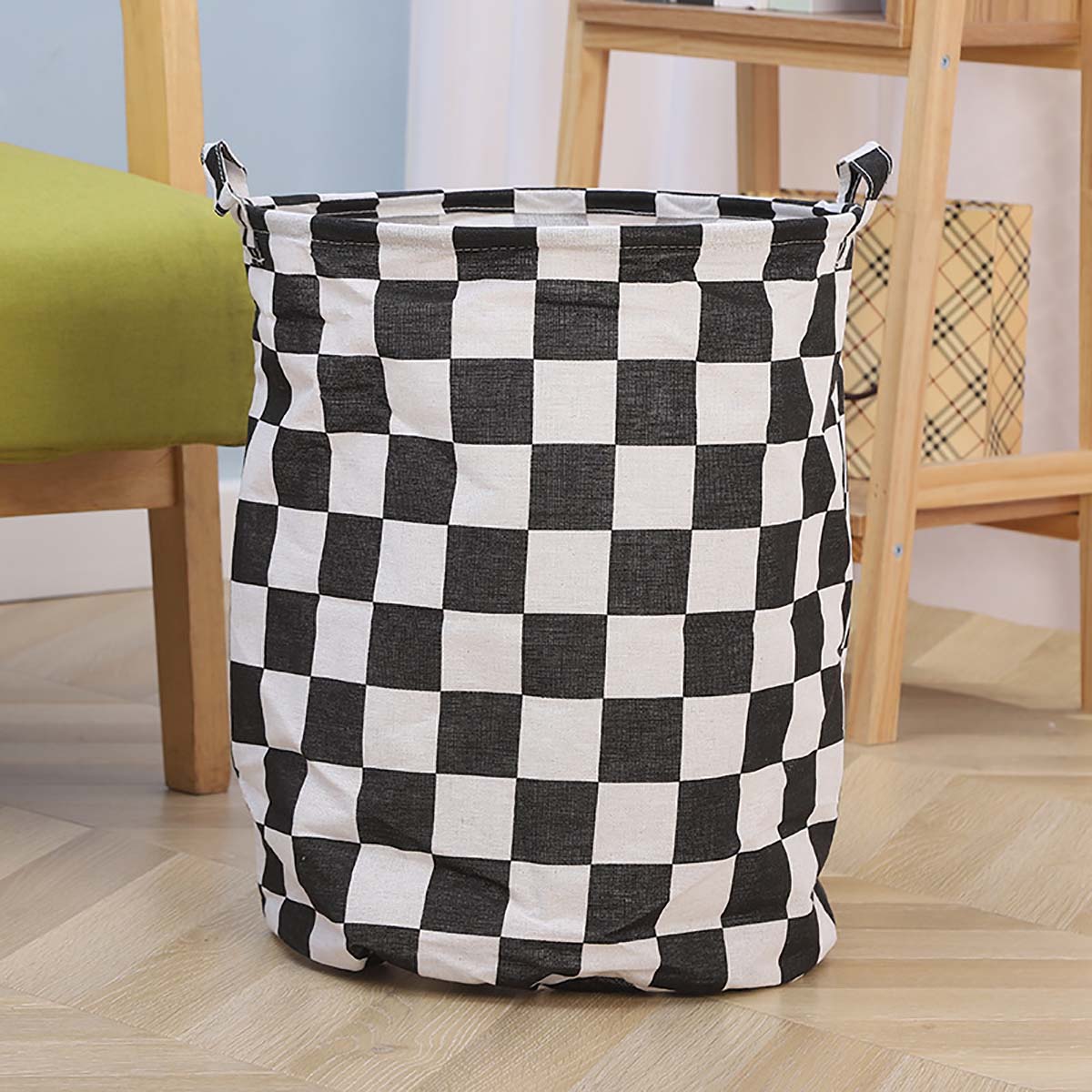 سلة تخزين قماشية منقوشة حديثة  - مراجعة Baby Nursery Basket وسعره